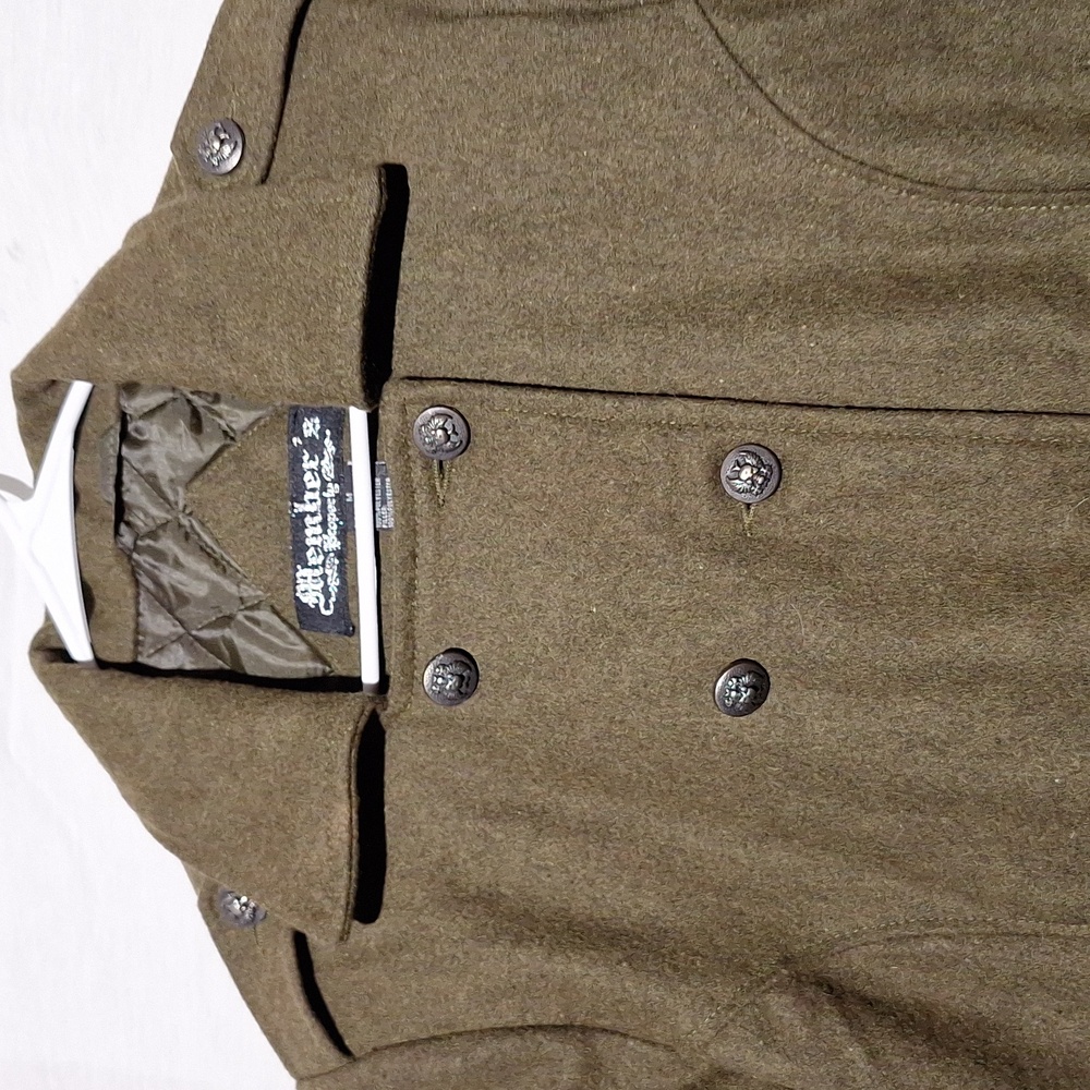 Wool Double-Breasted Pea Coat, Cropped, Members brand Sz 8 NWOT - Picture 2 of 12